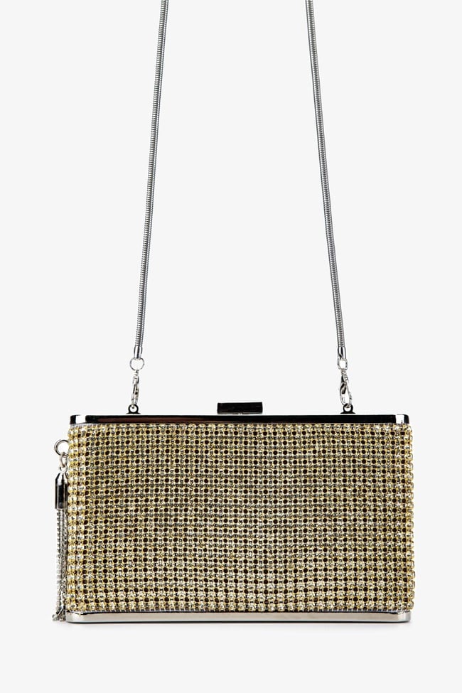  Valmenti Kadın Vegan Altın Omuz Çanta