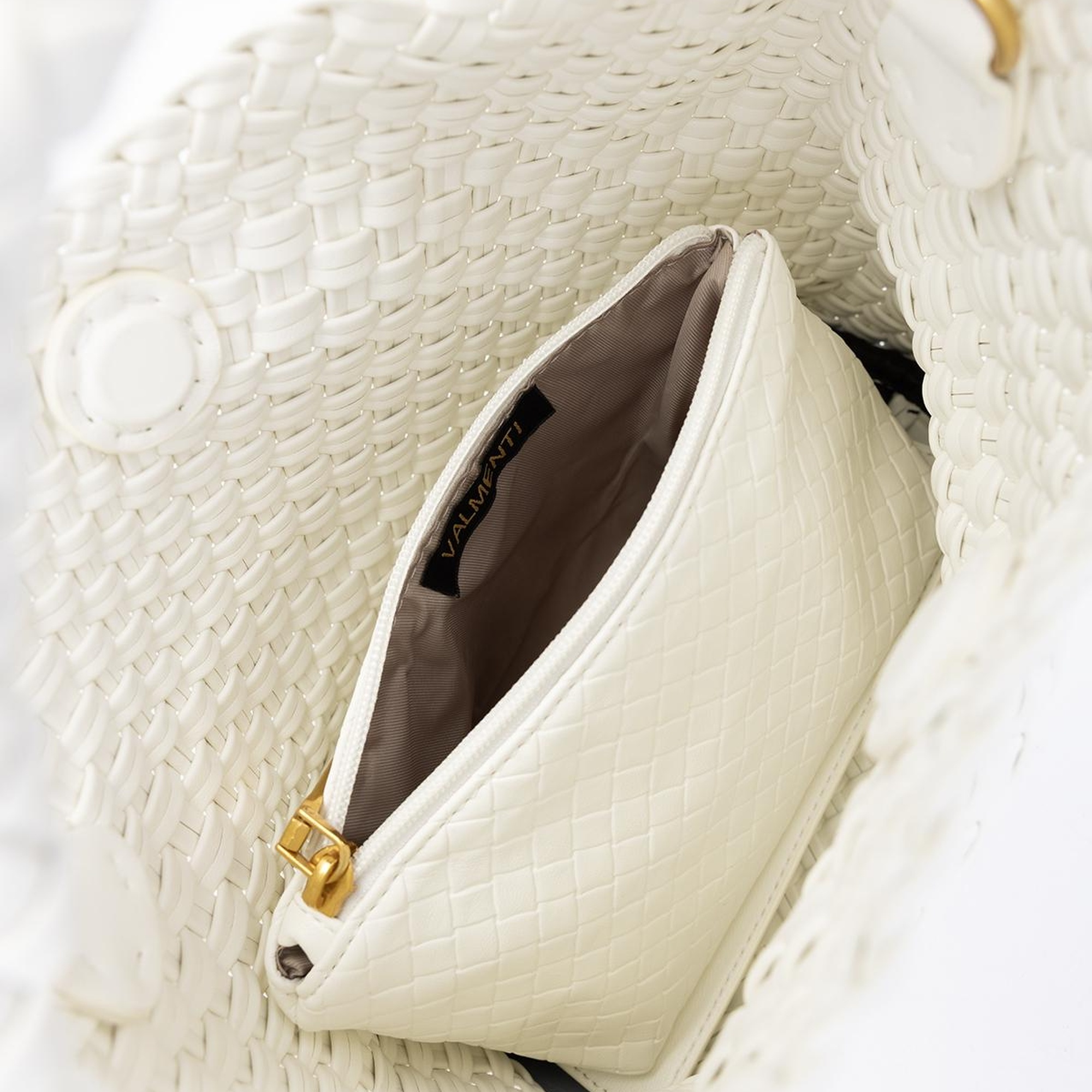 Valmenti Kadın Vegan Beyaz Omuz Çanta