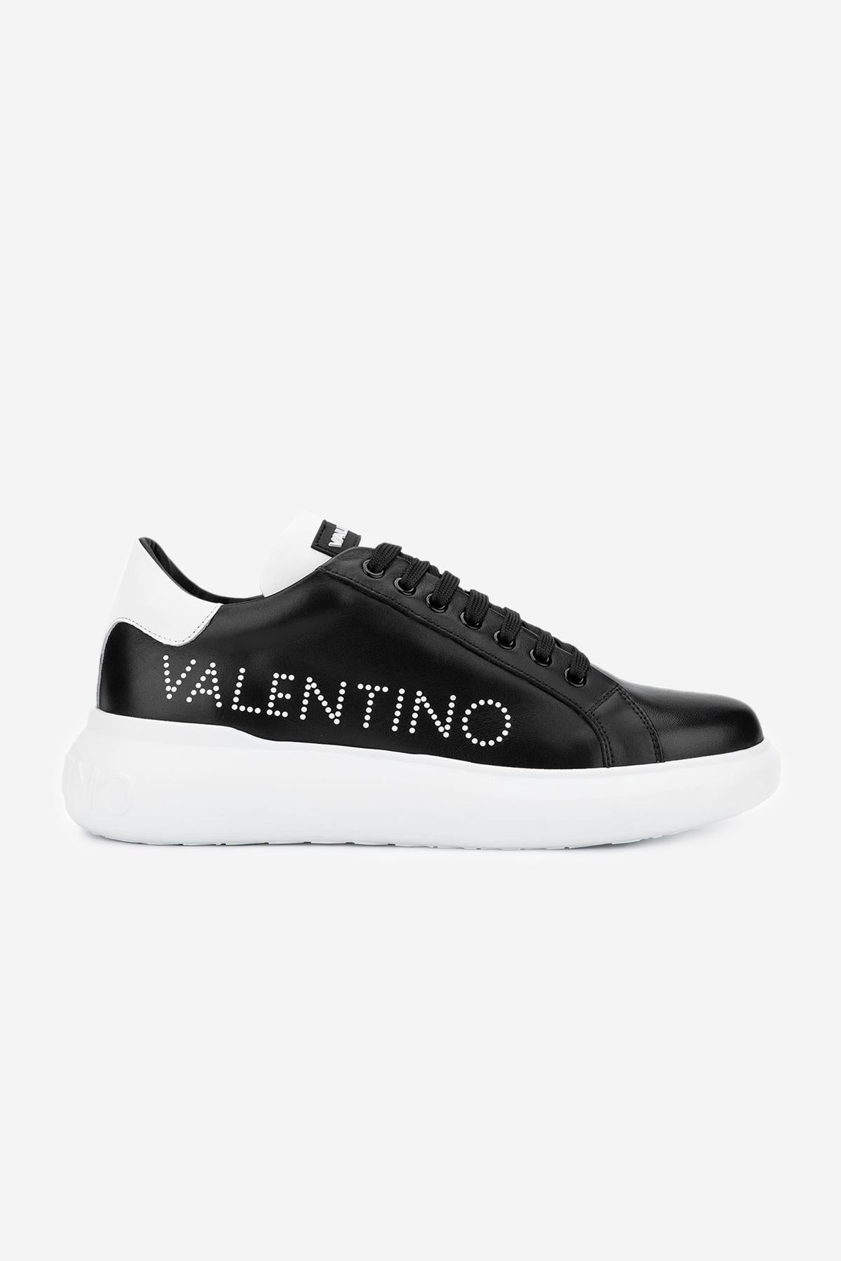  Valmenti İtimi Kadın BLACK/WHITE Hakiki Deri Sneakers & Spor Ayakkabı