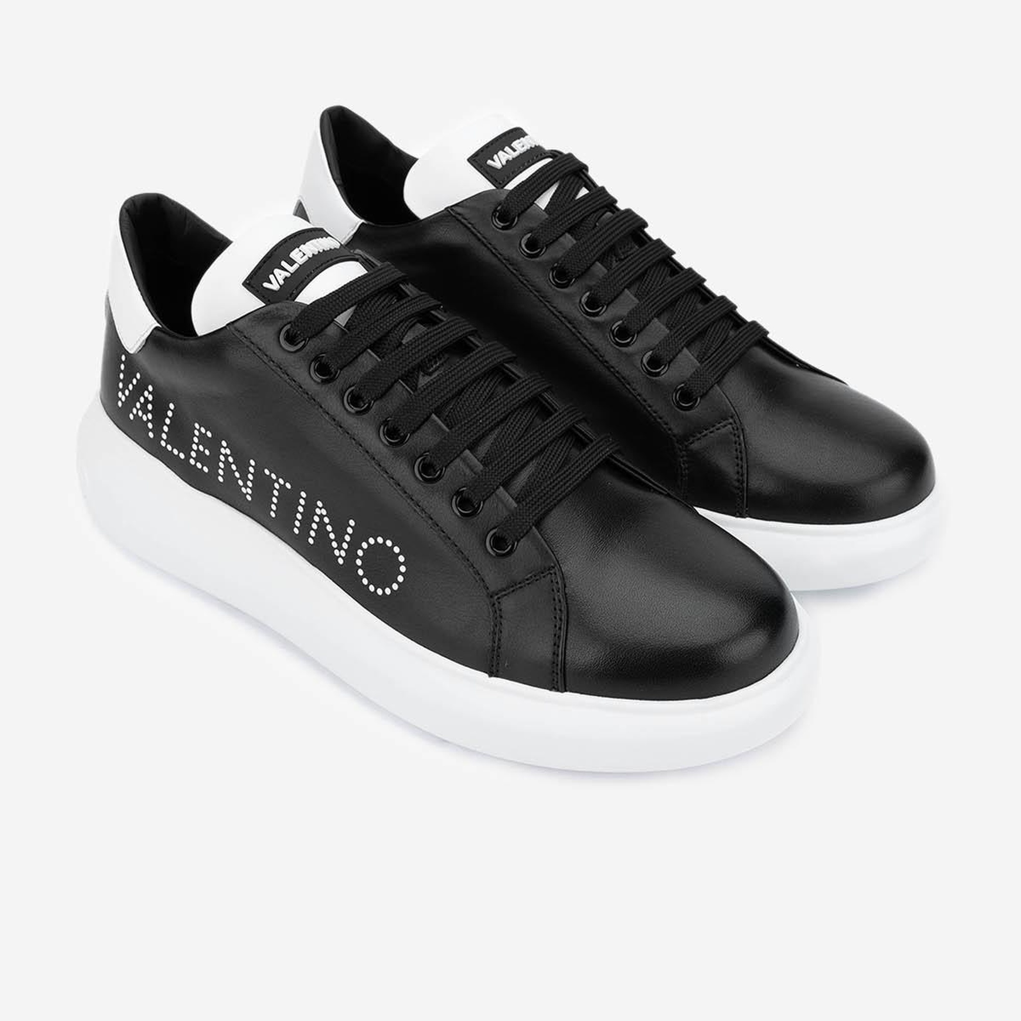 Valmenti İtimi Kadın BLACK/WHITE Hakiki Deri Sneakers & Spor Ayakkabı