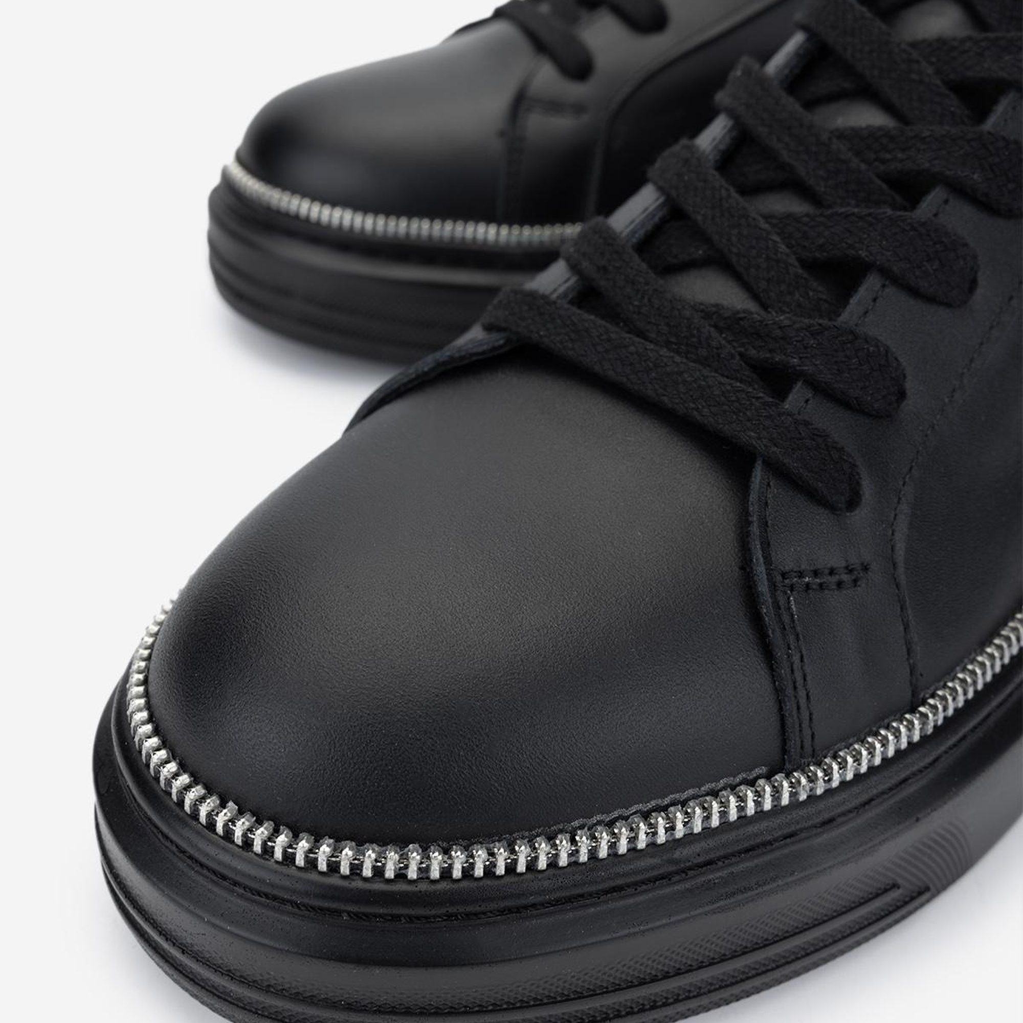 Valmenti Erkek Hakiki Deri Siyah Deri Sneakers & Spor Ayakkabı