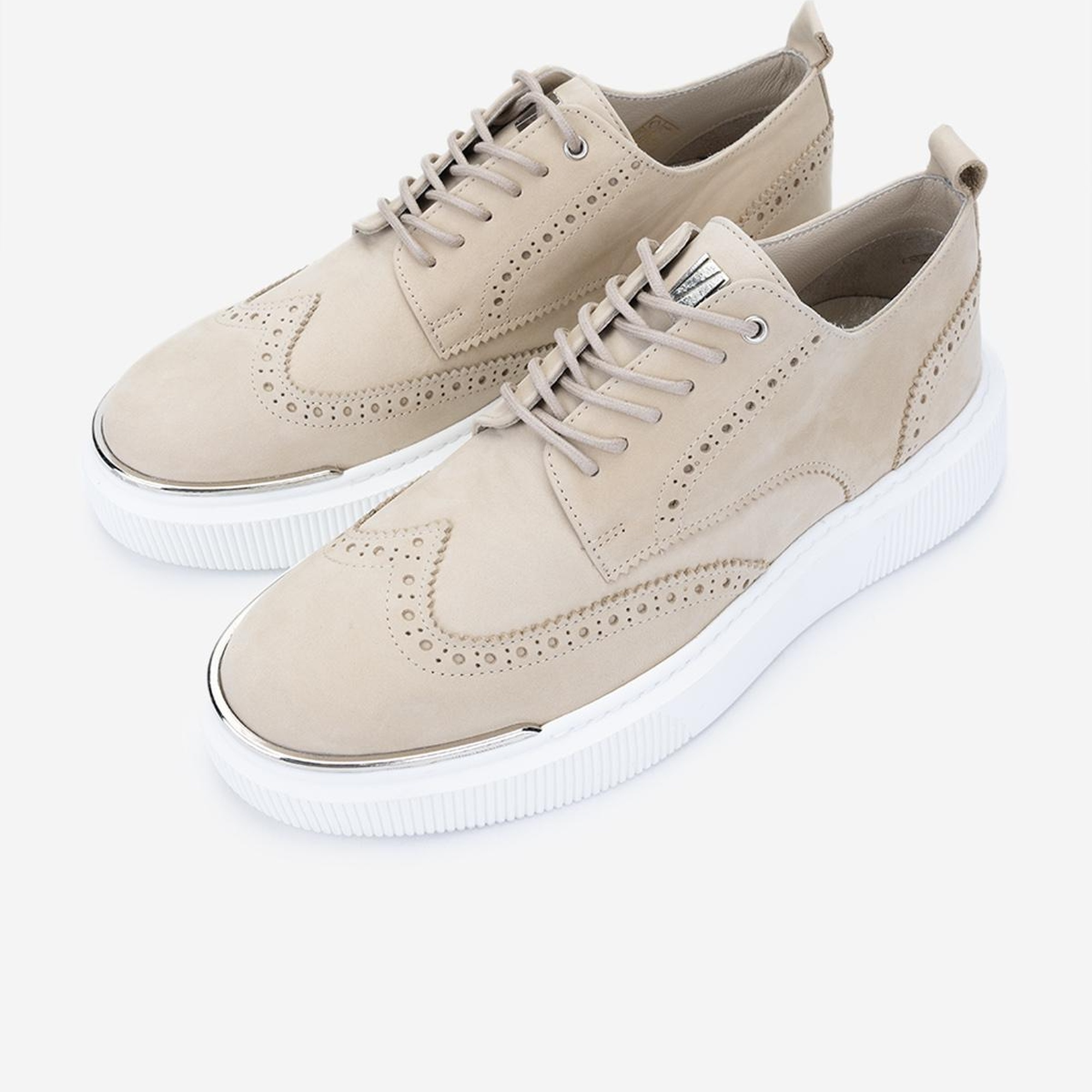 Valmenti Erkek Hakiki Deri Bej Sneakers & Spor Ayakkabı