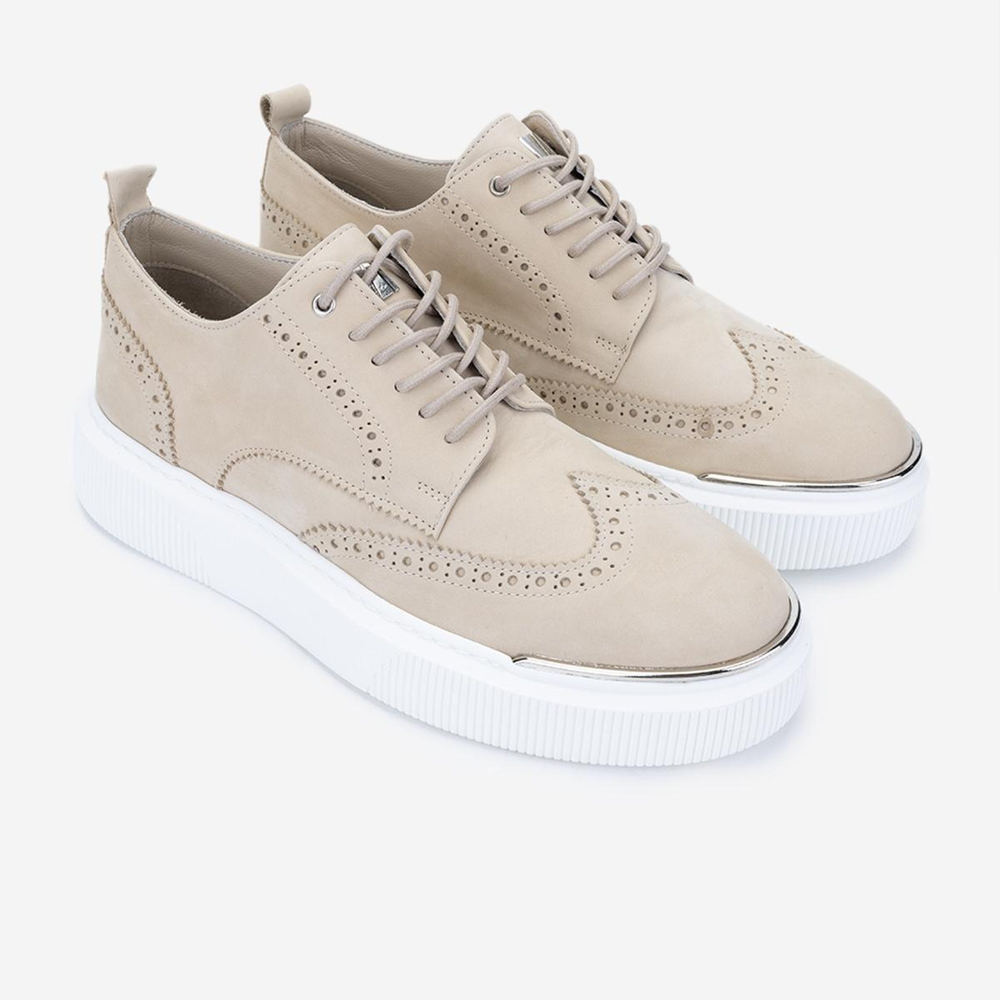 Valmenti Erkek Hakiki Deri Bej Sneakers & Spor Ayakkabı