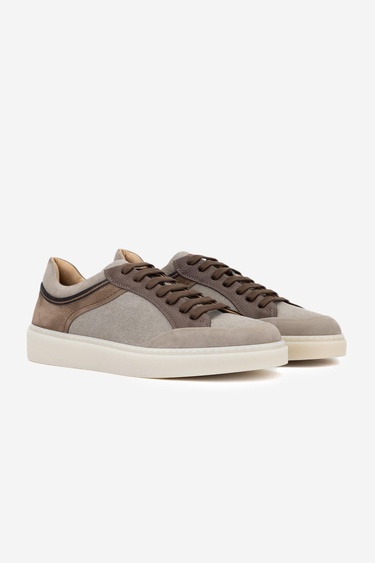  Valmenti Redwin Erkek Taupe Tekstil Deri Sneakers & Spor Ayakkabı