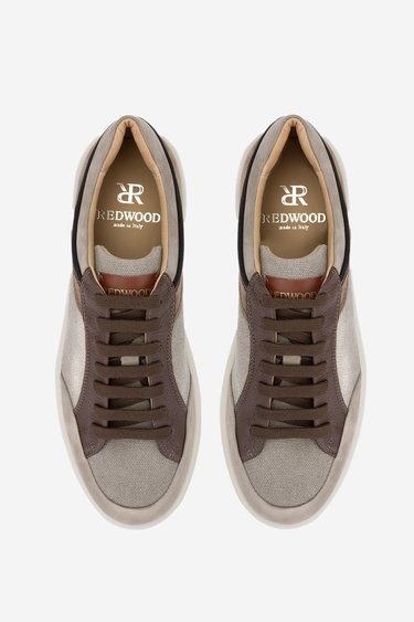  Valmenti Redwin Erkek Taupe Tekstil Deri Sneakers & Spor Ayakkabı