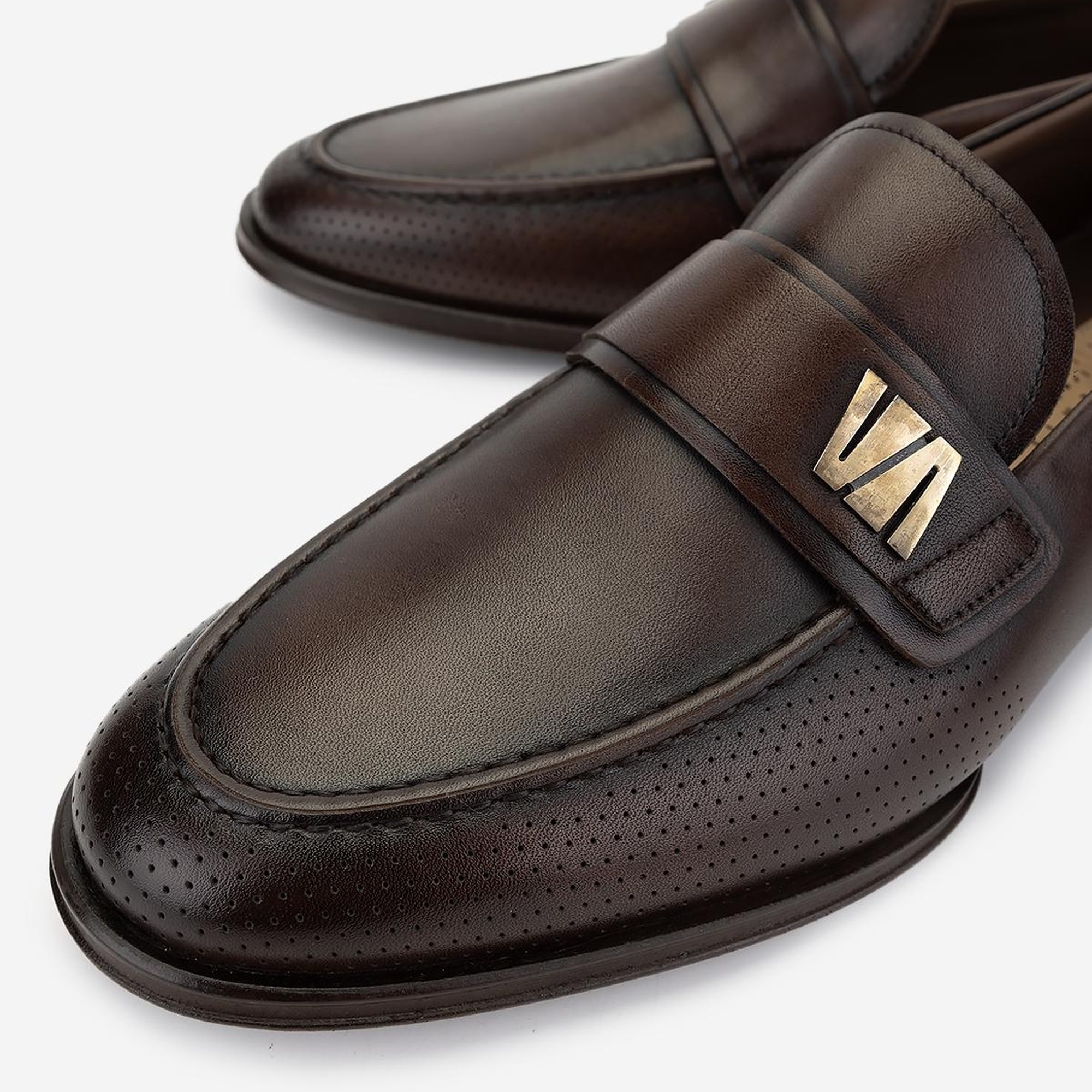 Valmenti Erkek Hakiki Deri Kahverengi Klasik Ayakkabı