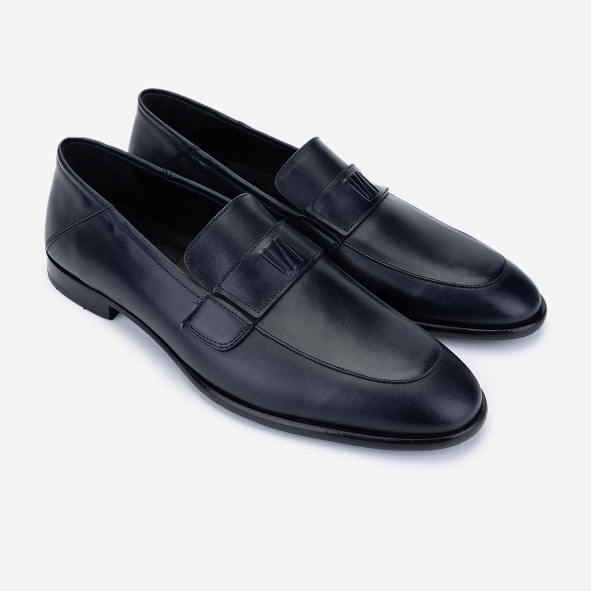 Valmenti Erkek Hakiki Deri Lacivert Klasik Ayakkabı