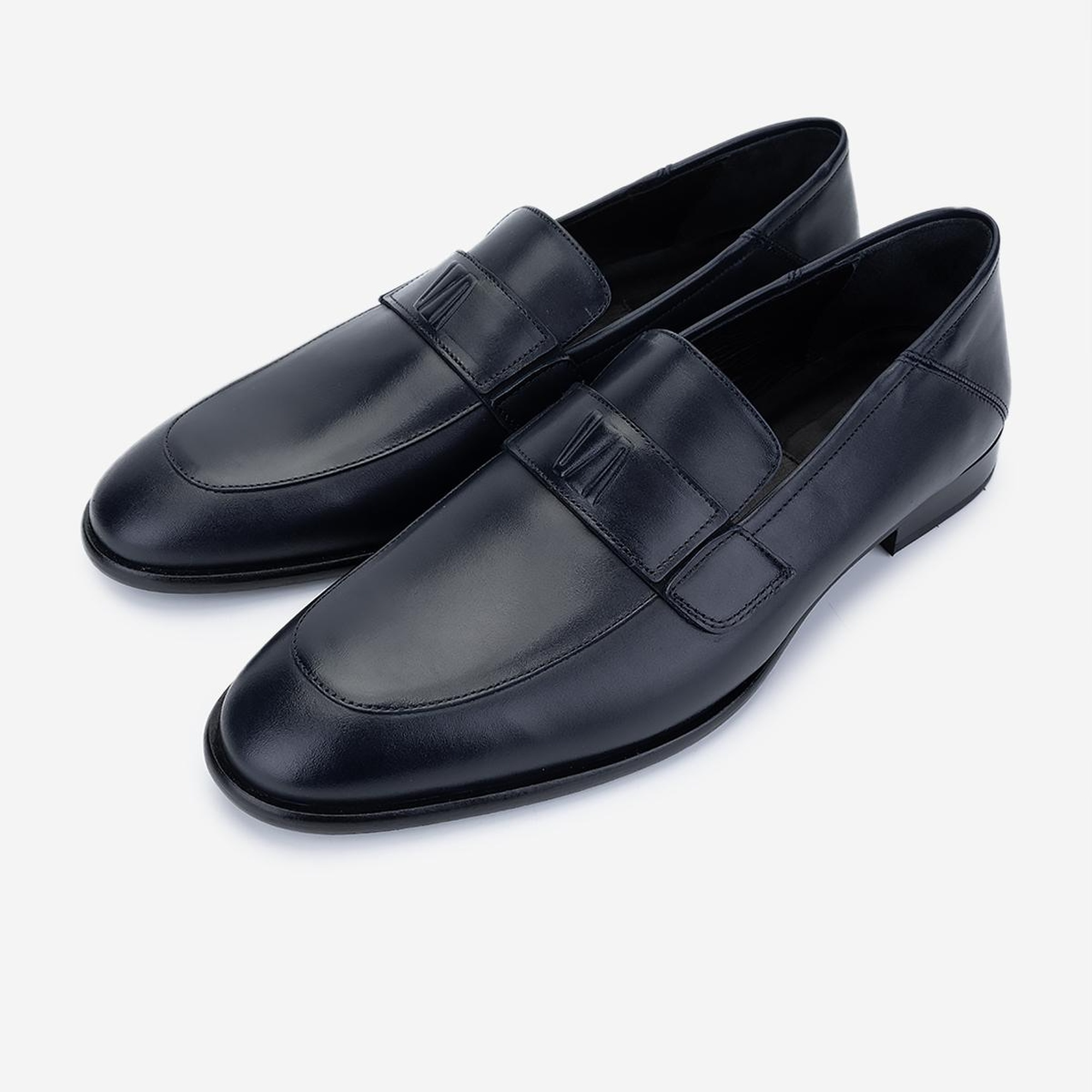 Valmenti Erkek Hakiki Deri Lacivert Klasik Ayakkabı