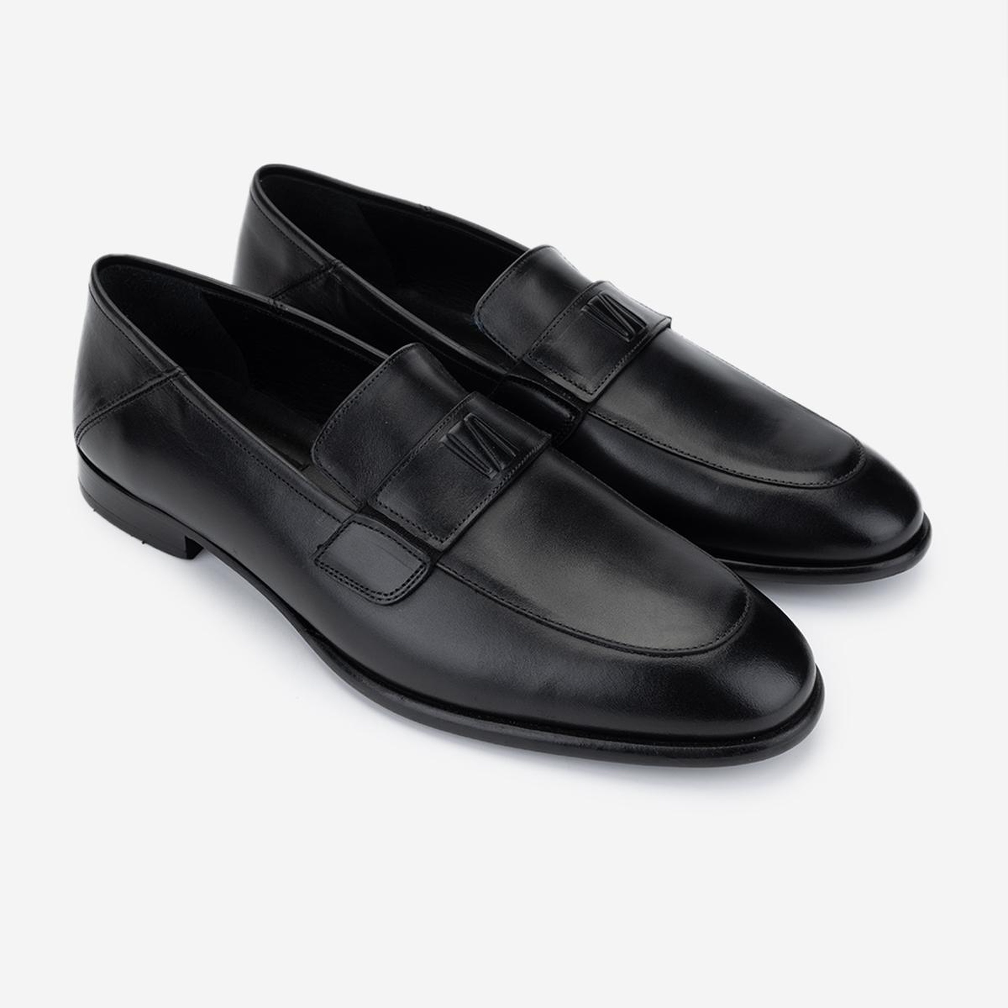 Valmenti Erkek Hakiki Deri Siyah Analin Klasik Ayakkabı