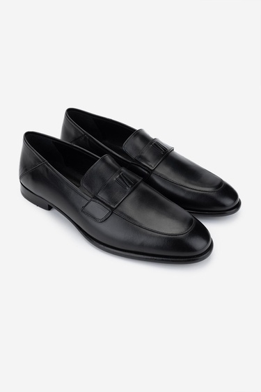  Valmenti Erkek Hakiki Deri Siyah Analin Klasik Ayakkabı