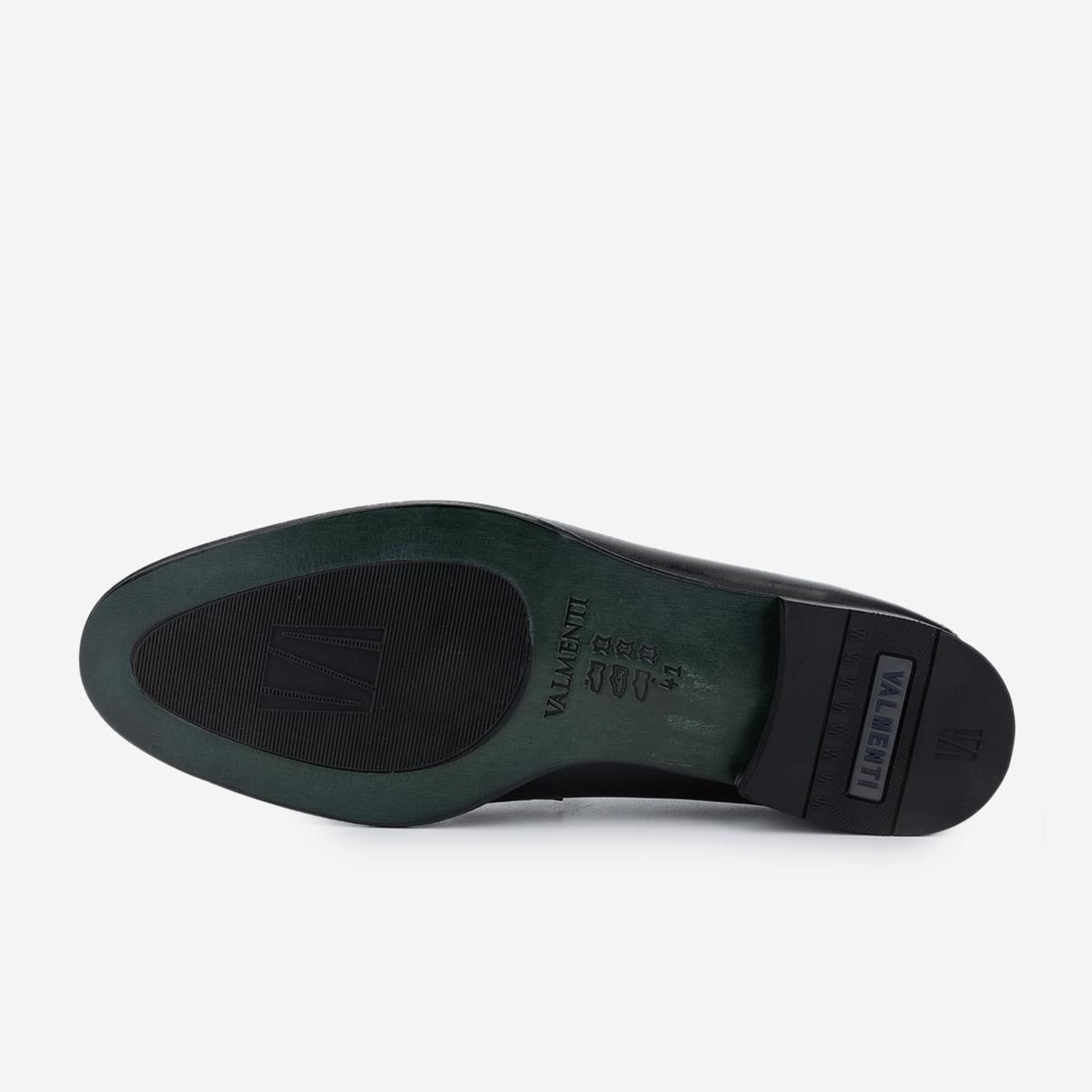 Valmenti Erkek Hakiki Deri Siyah Analin Klasik Ayakkabı