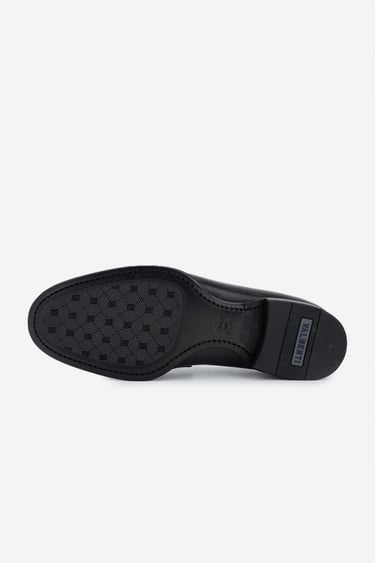  Valmenti Erkek Hakiki Deri Siyah Klasik Ayakkabı
