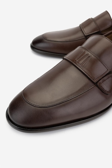  Valmenti Erkek Hakiki Deri Kahverengi Klasik Ayakkabı