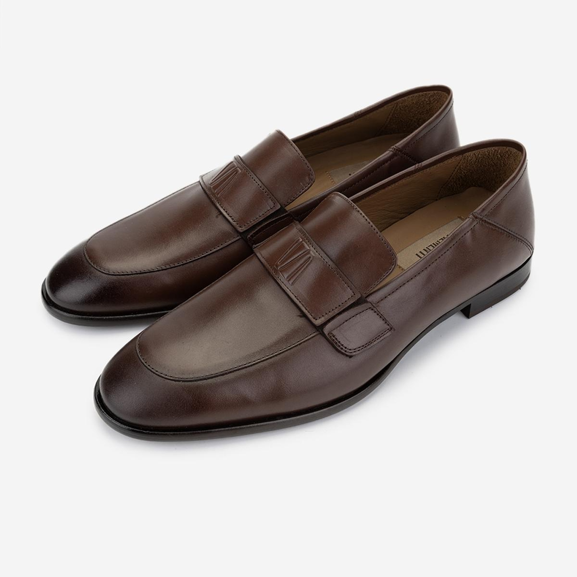 Valmenti Erkek Hakiki Deri Kahverengi Klasik Ayakkabı