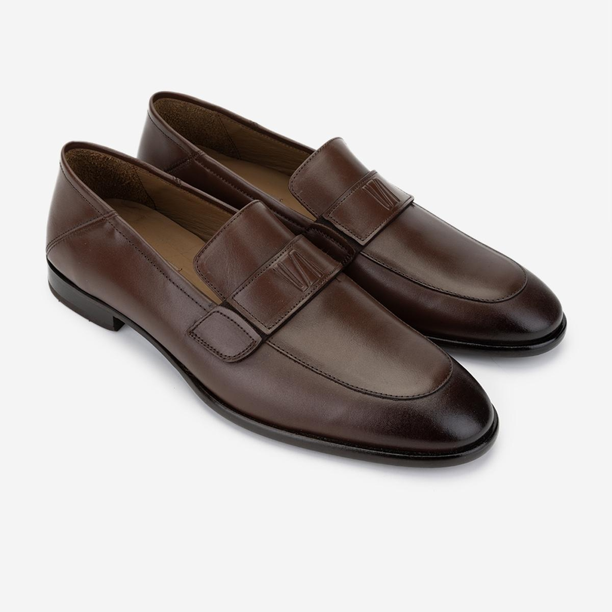 Valmenti Erkek Hakiki Deri Kahverengi Klasik Ayakkabı