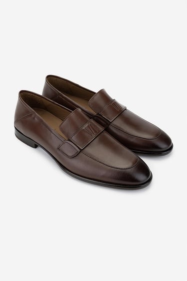  Valmenti Erkek Hakiki Deri Kahverengi Klasik Ayakkabı
