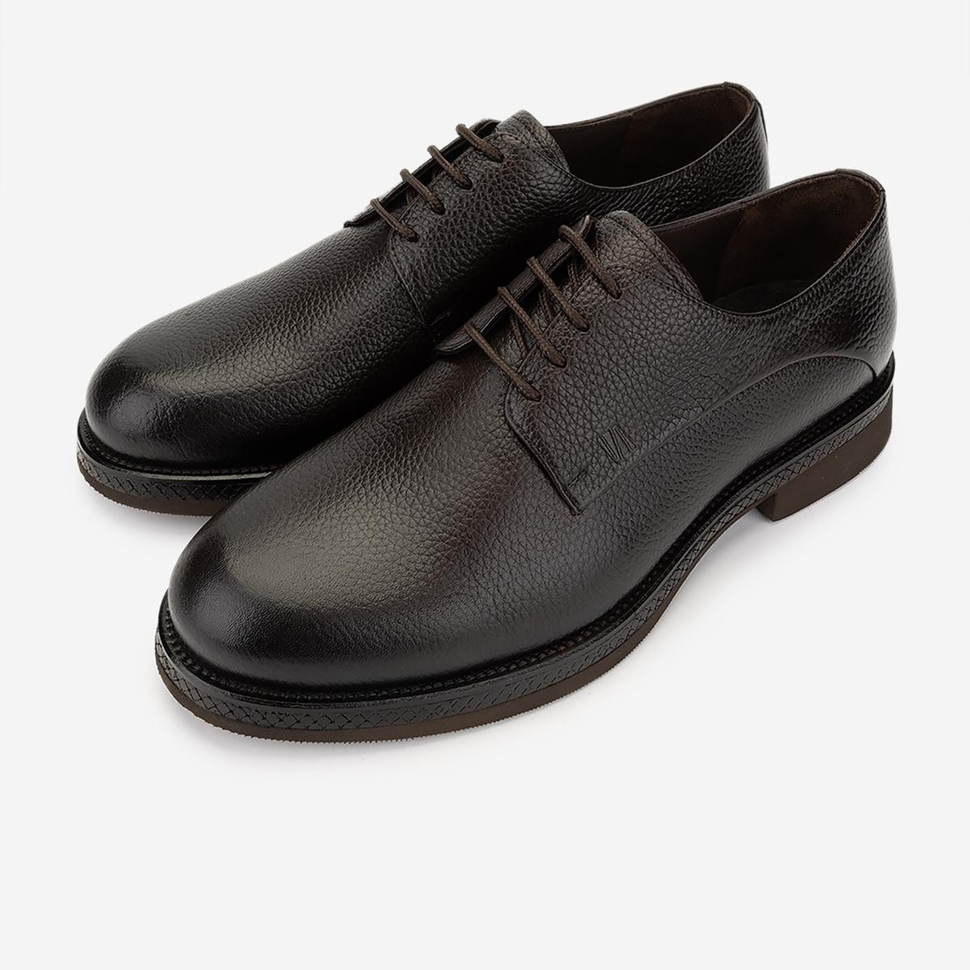 Valmenti Erkek Hakiki Deri Kahverengi Klasik Ayakkabı