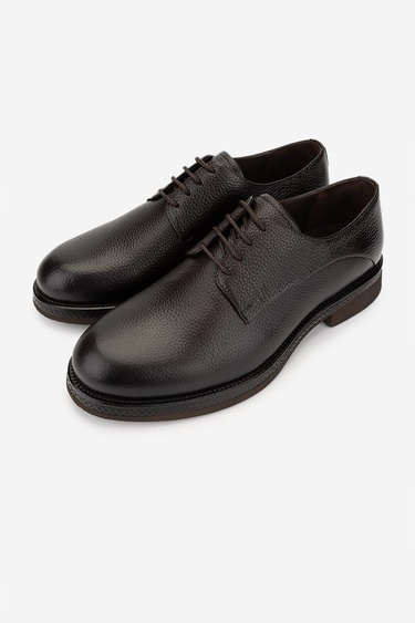  Valmenti Erkek Hakiki Deri Kahverengi Klasik Ayakkabı