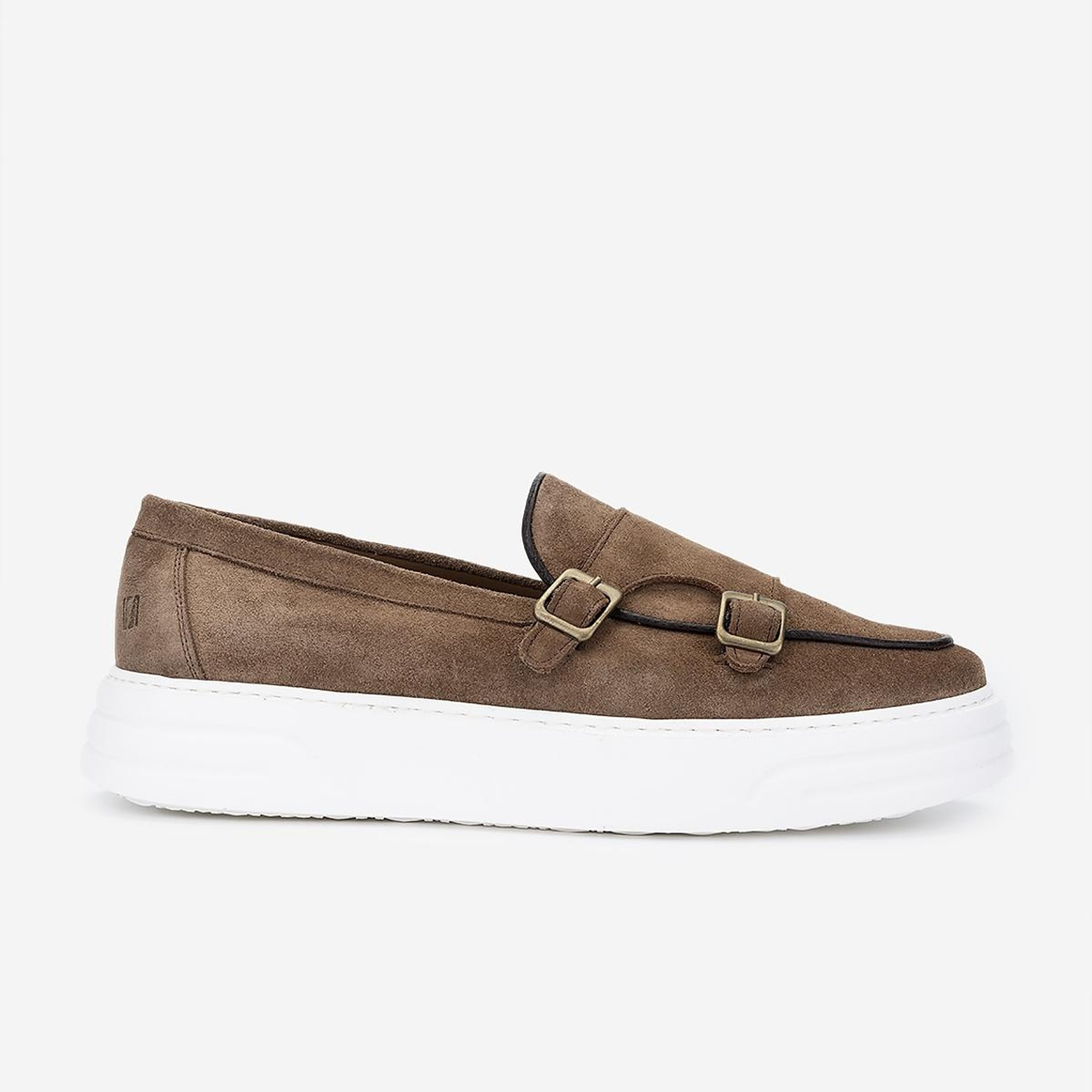 Valmenti Erkek Hakiki Deri Tütün Süet Loafer Ayakkabı