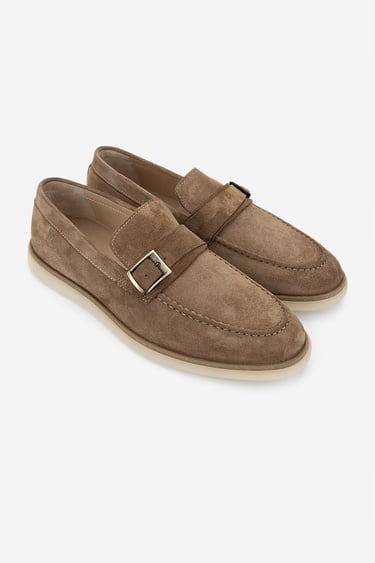  Valmenti Erkek Hakiki Deri Kahverengi Loafer Ayakkabı