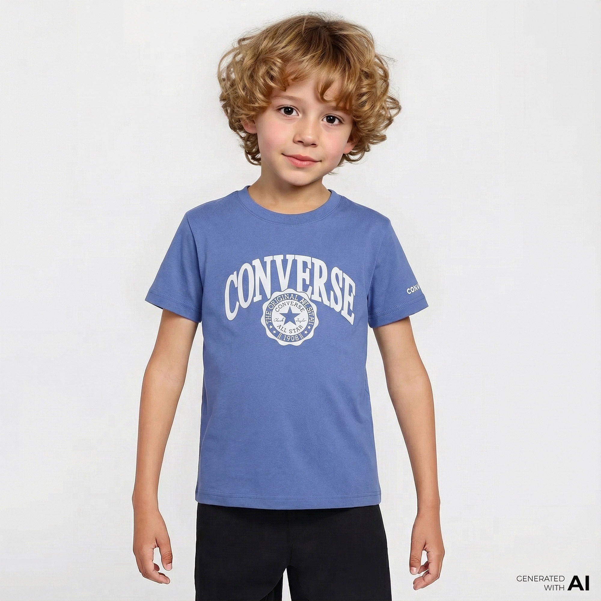 Converse Çocuk Mavi T-Shirt