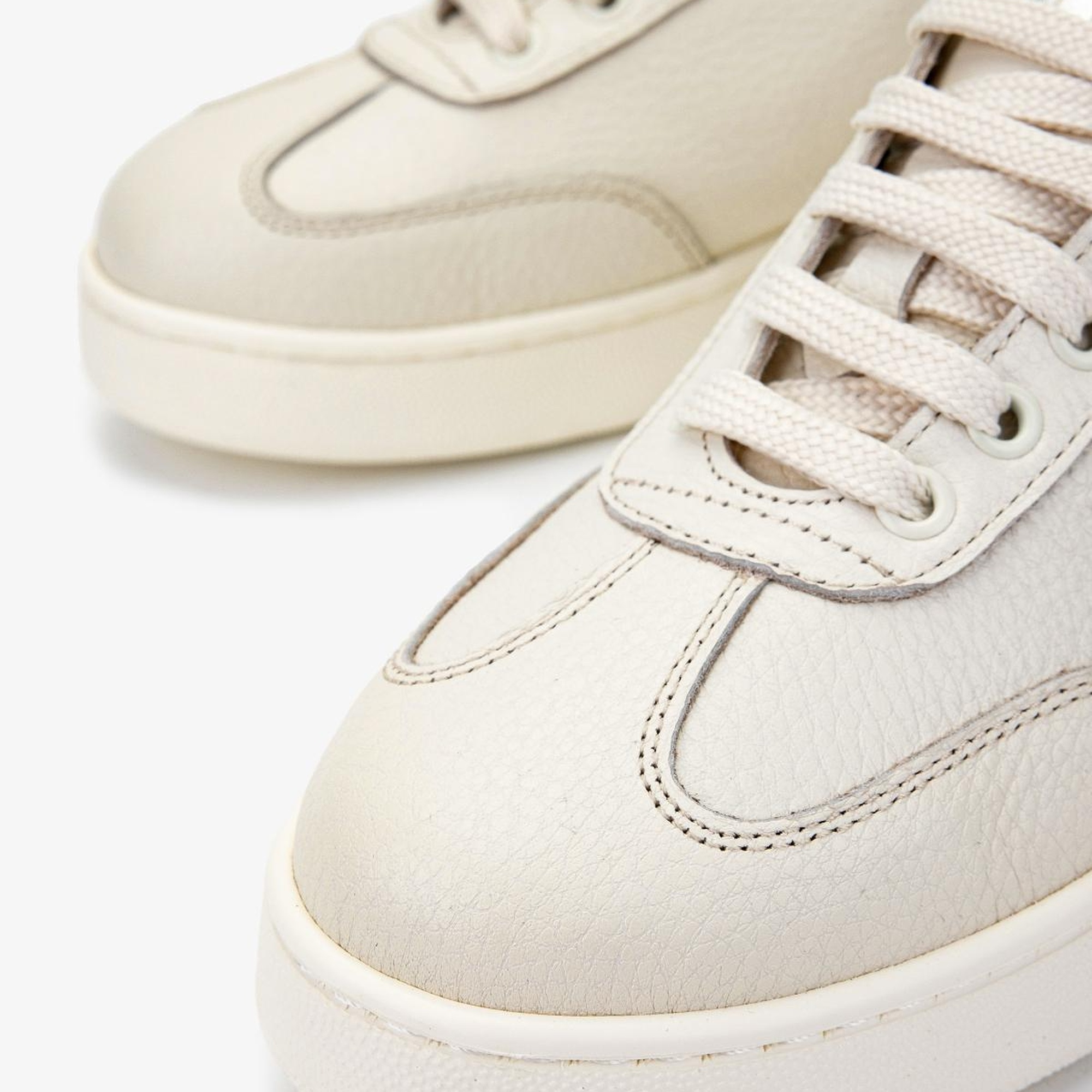 Valmenti Kadın Hakiki Deri Bej Sneakers & Spor Ayakkabı