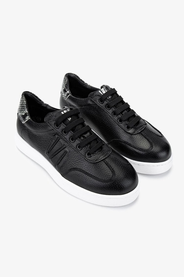  Valmenti Kadın Hakiki Deri Siyah Floter Sneakers & Spor Ayakkabı