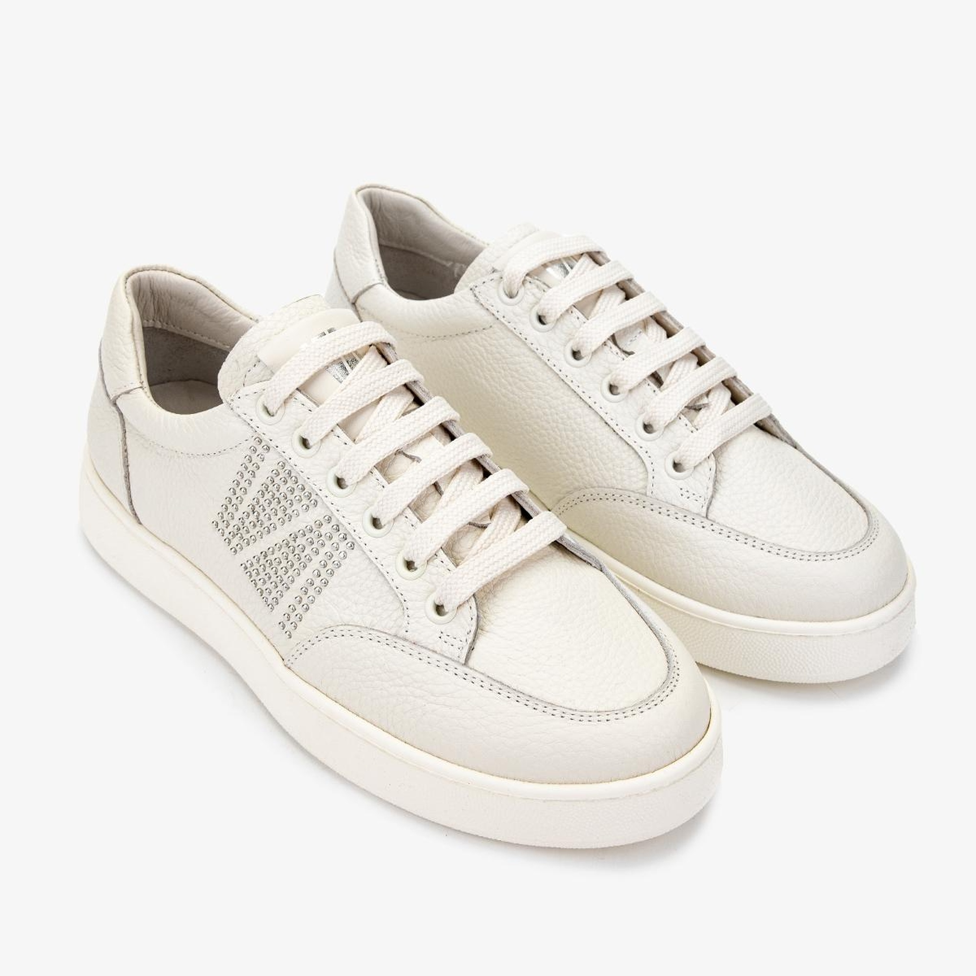 Valmenti Kadın Hakiki Deri Bej Sneakers & Spor Ayakkabı