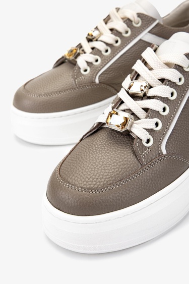  Valmenti Kadın Hakiki Deri Vizon Sneakers & Spor Ayakkabı