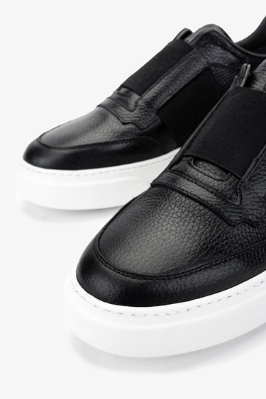  Valmenti Erkek Hakiki Deri Siyah Sneakers & Spor Ayakkabı