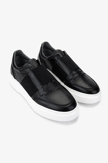  Valmenti Erkek Hakiki Deri Siyah Sneakers & Spor Ayakkabı
