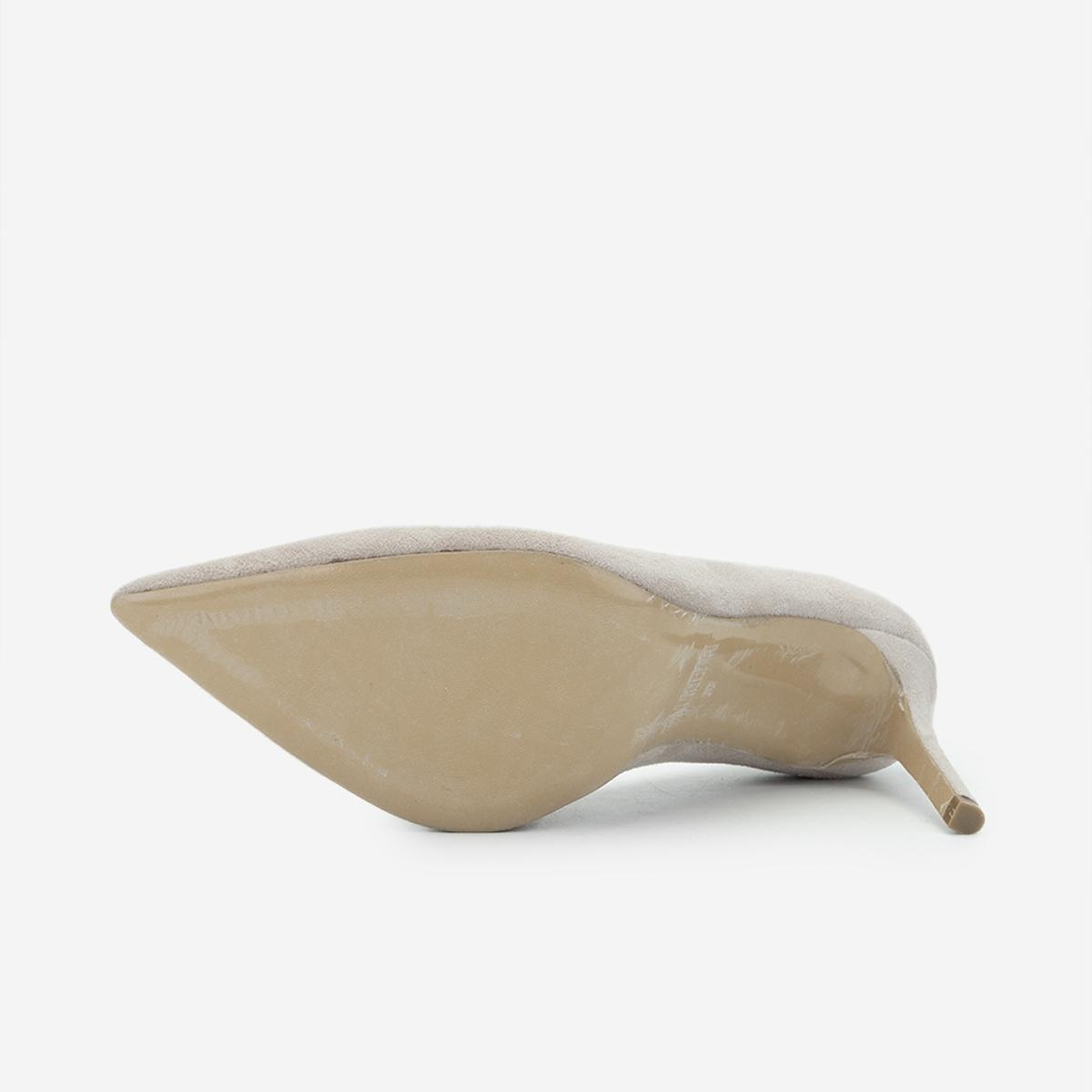 Valmenti Kadın Hakiki Deri Bej Süet Topuklu Ayakkabı