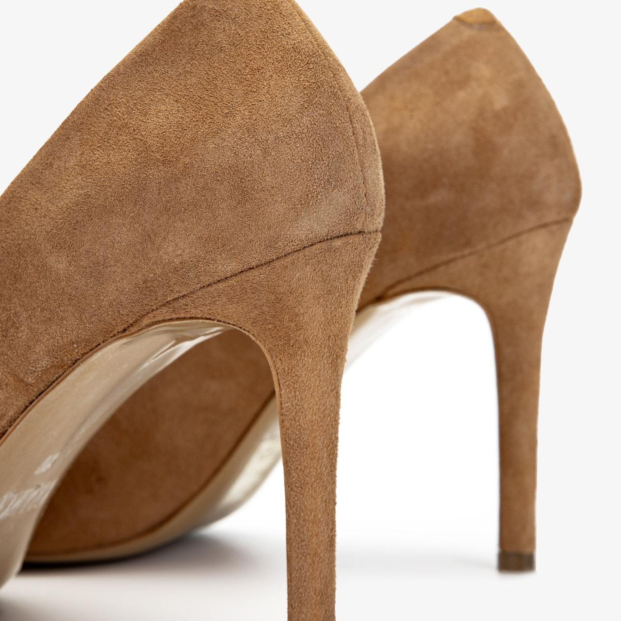 Valmenti Kadın Hakiki Deri Taba Süet Topuklu Ayakkabı