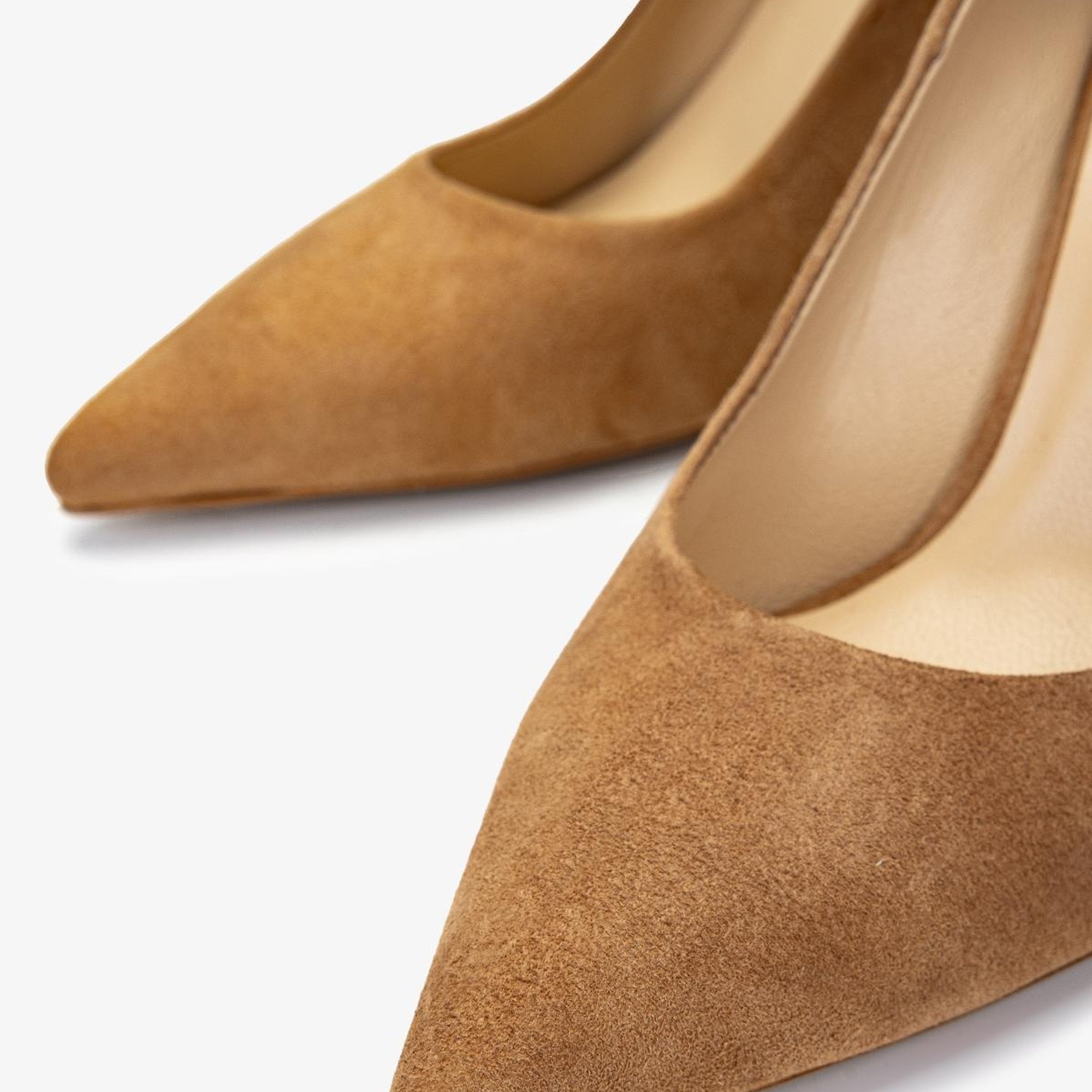 Valmenti Kadın Hakiki Deri Taba Süet Topuklu Ayakkabı