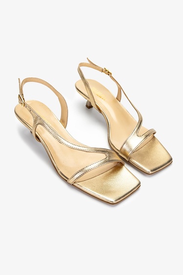  Valmenti Kadın Dore Topuklu Ayakkabı