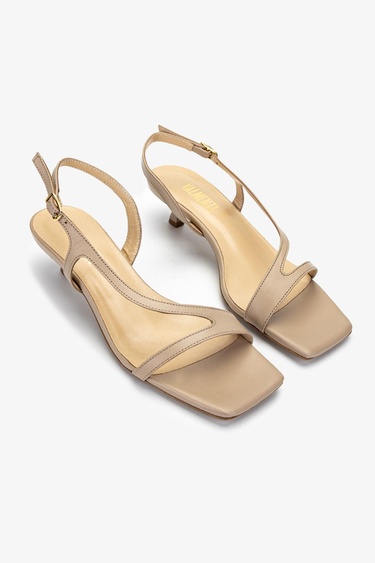  Valmenti Kadın Bej Topuklu Ayakkabı