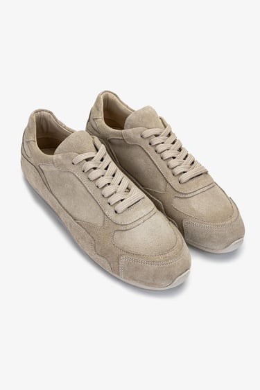  Valmenti Kadın Hakiki Deri Bej Süet Sneakers & Spor Ayakkabı