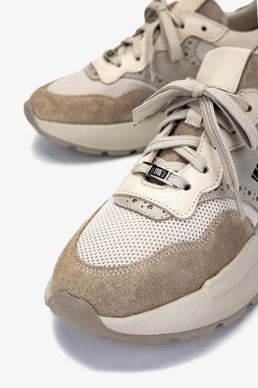  Valmenti Kadın Hakiki Deri Bej Süet Sneakers & Spor Ayakkabı