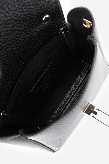  Valmenti Kadın Hakiki Deri Siyah Floter Postacı Çanta