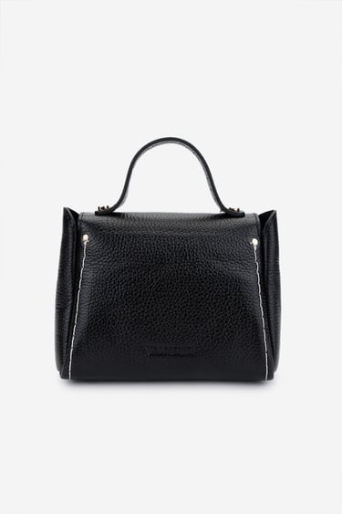  Valmenti Kadın Hakiki Deri Siyah Floter Postacı Çanta