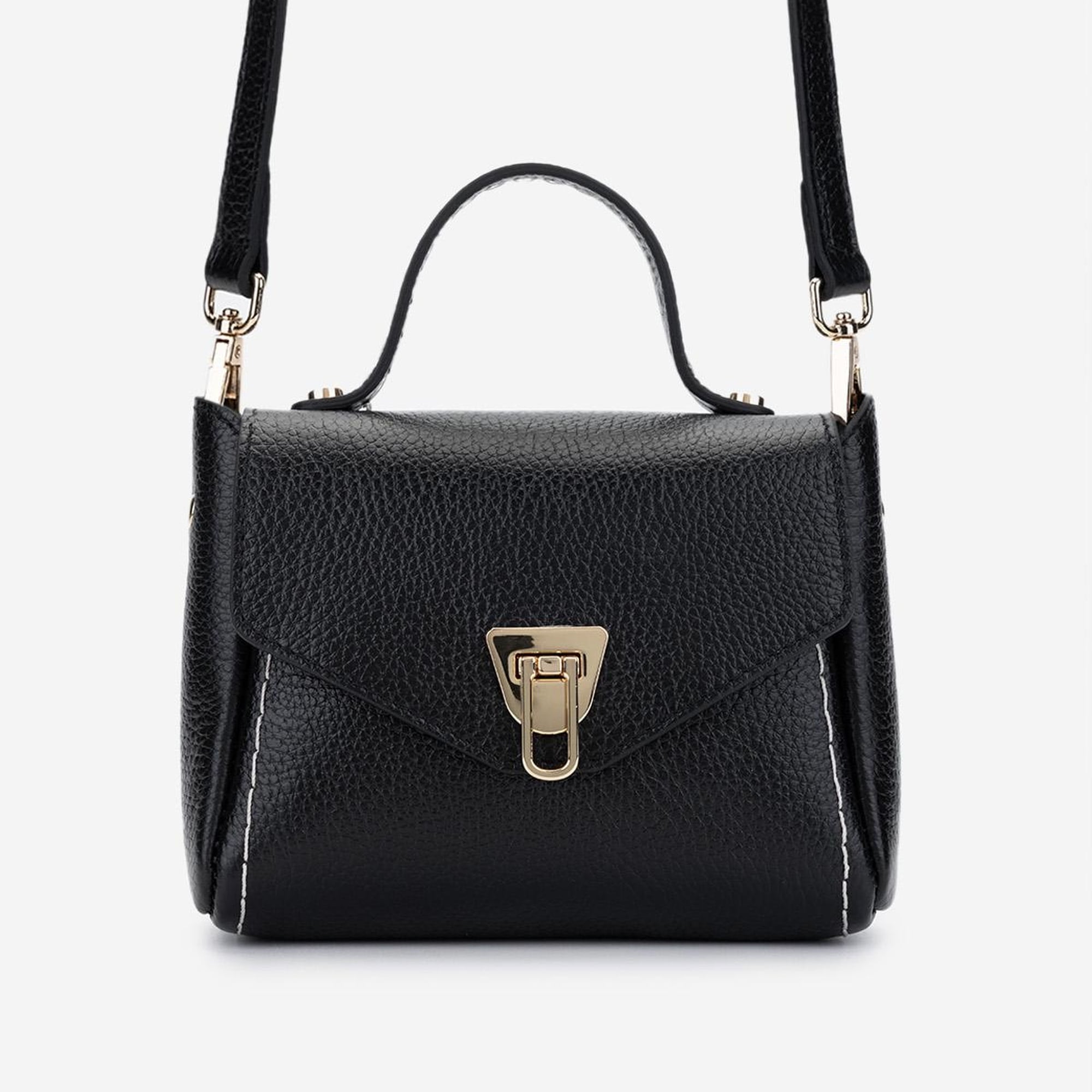 Valmenti Kadın Hakiki Deri Siyah Floter Postacı Çanta