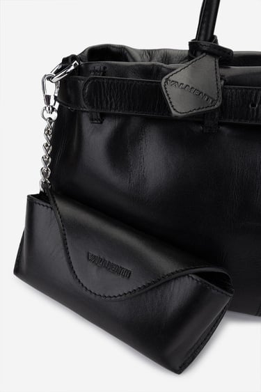  Valmenti Kadın Hakiki Deri Siyah Deri Kol Çantası