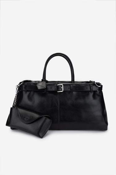  Valmenti Kadın Hakiki Deri Siyah Deri Kol Çantası