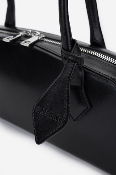  Valmenti Kadın Hakiki Deri Siyah Deri Kol Çantası