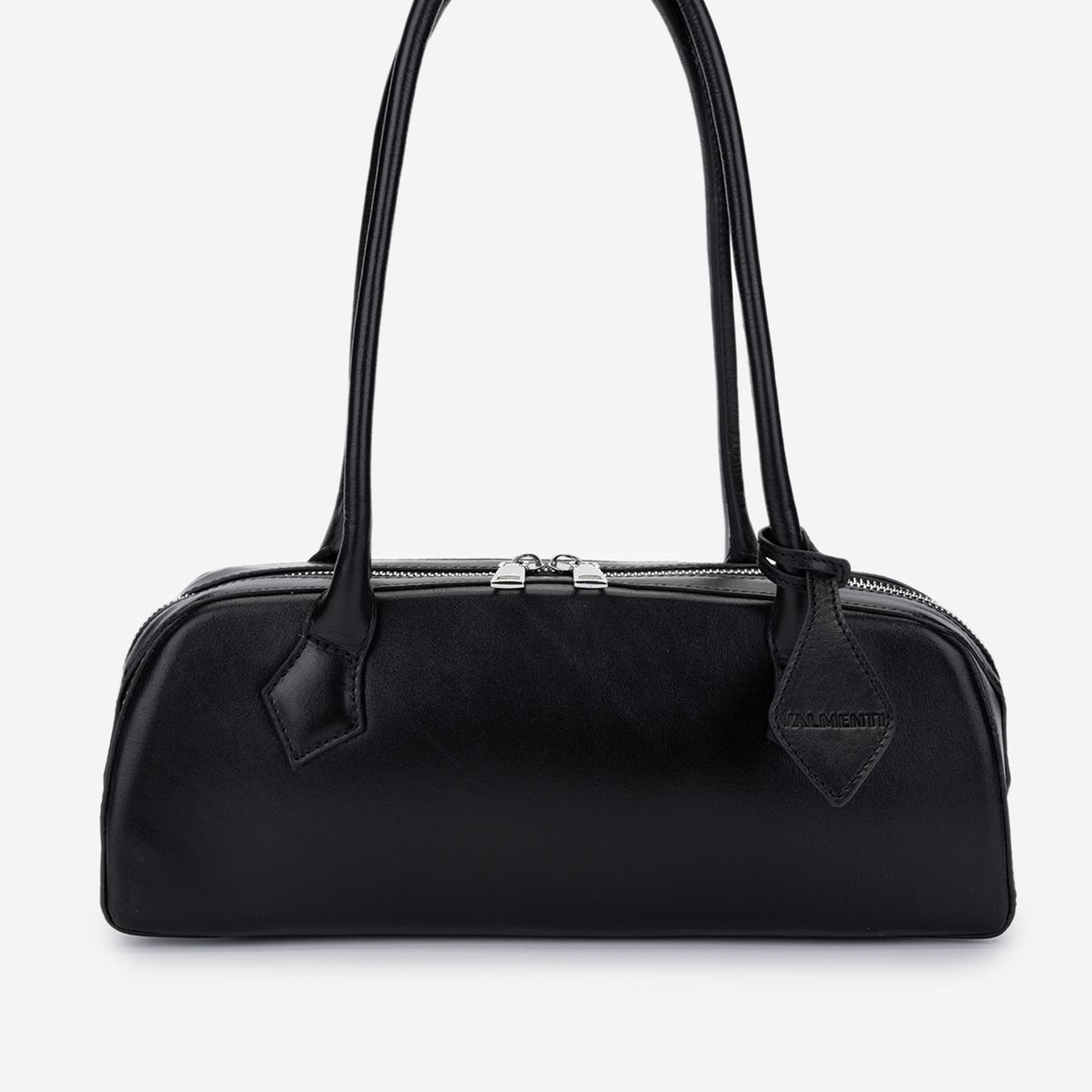 Valmenti Kadın Hakiki Deri Siyah Deri Kol Çantası