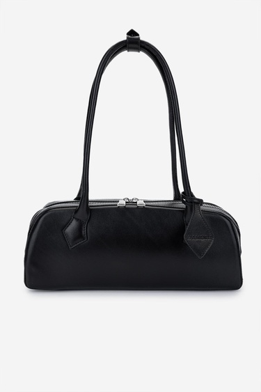  Valmenti Kadın Hakiki Deri Siyah Deri Kol Çantası