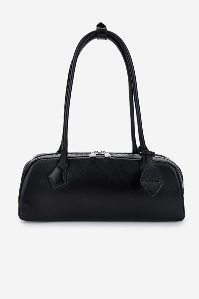  Valmenti Kadın Hakiki Deri Siyah Deri Kol Çantası