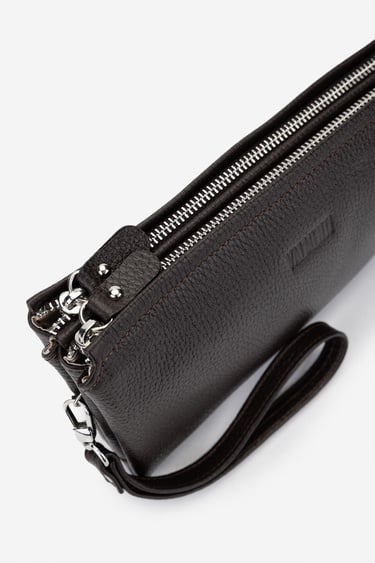  Valmenti Erkek Hakiki Deri Kahverengi El Çantası