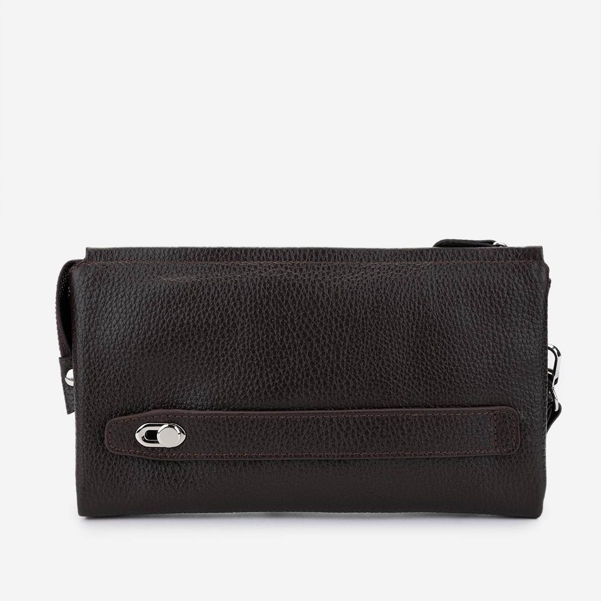 Valmenti Erkek Hakiki Deri Kahverengi El Çantası