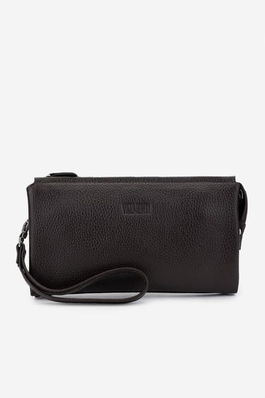  Valmenti Erkek Hakiki Deri Kahverengi El Çantası